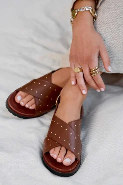 Mujer MICUIR Sandalias Planas-Angie Cuero 2Cm