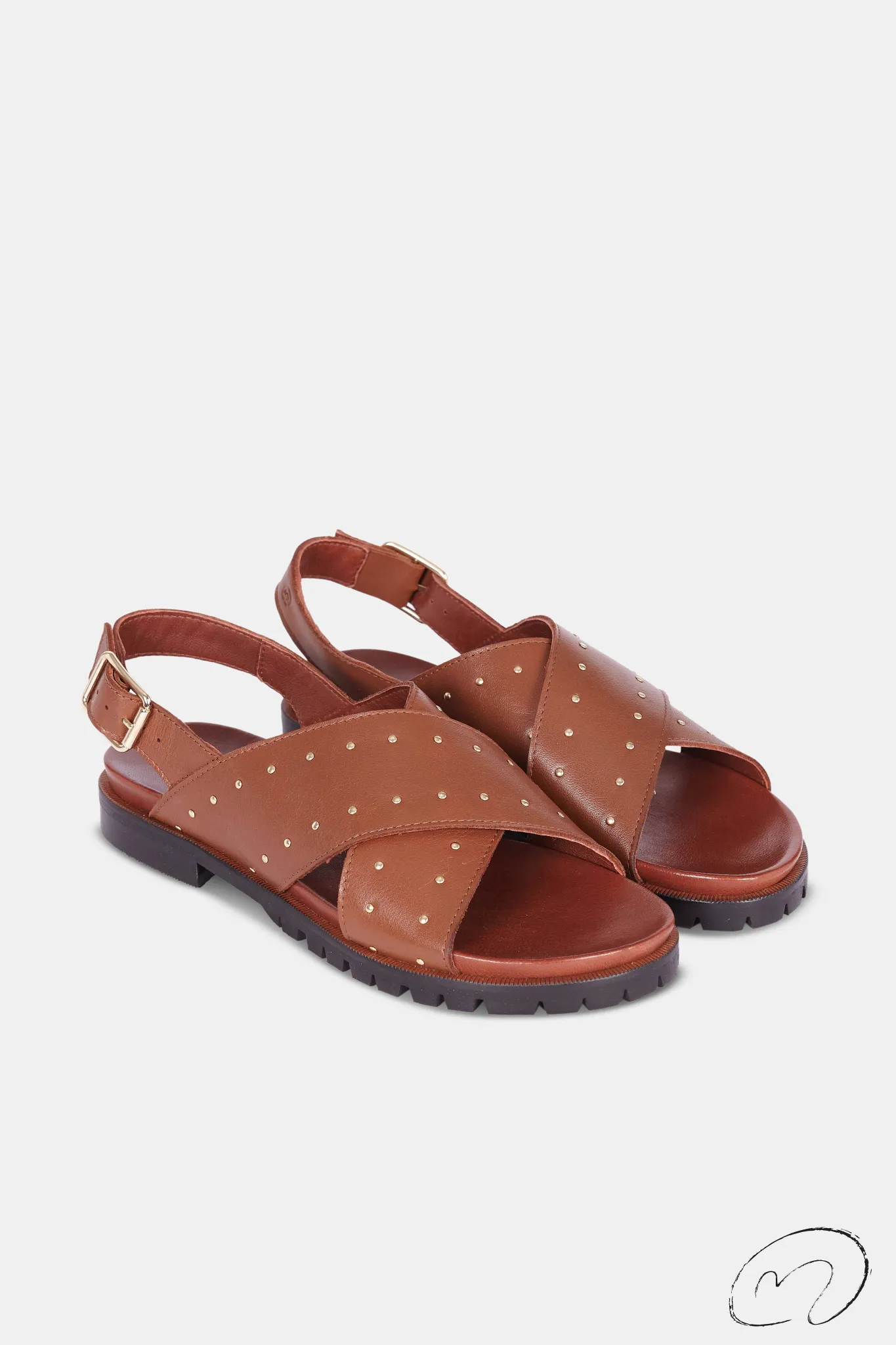 Mujer MICUIR Sandalias Planas-Angie Cuero 2Cm