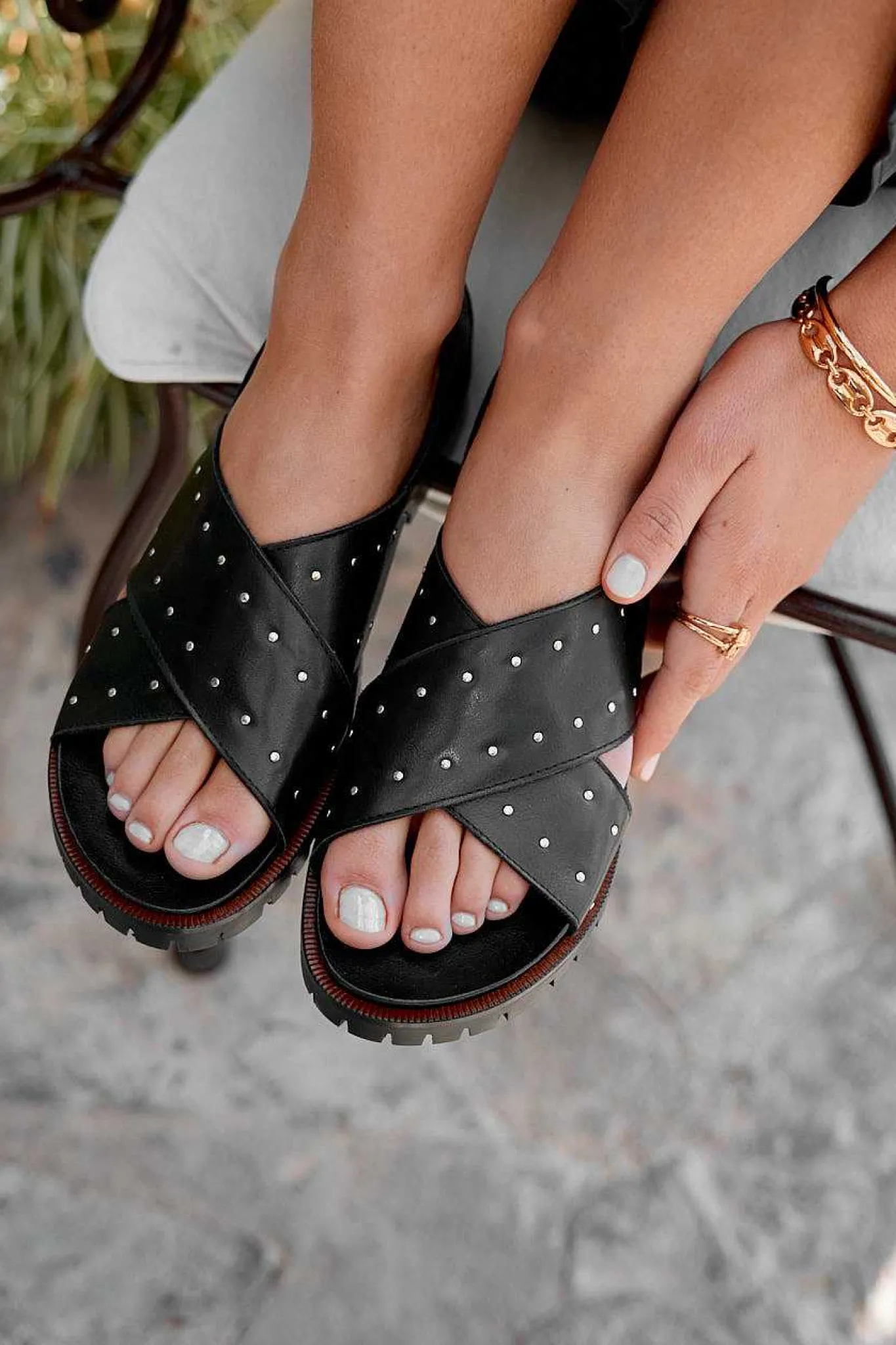 Mujer MICUIR Sandalias Planas-Angie Negro 2Cm