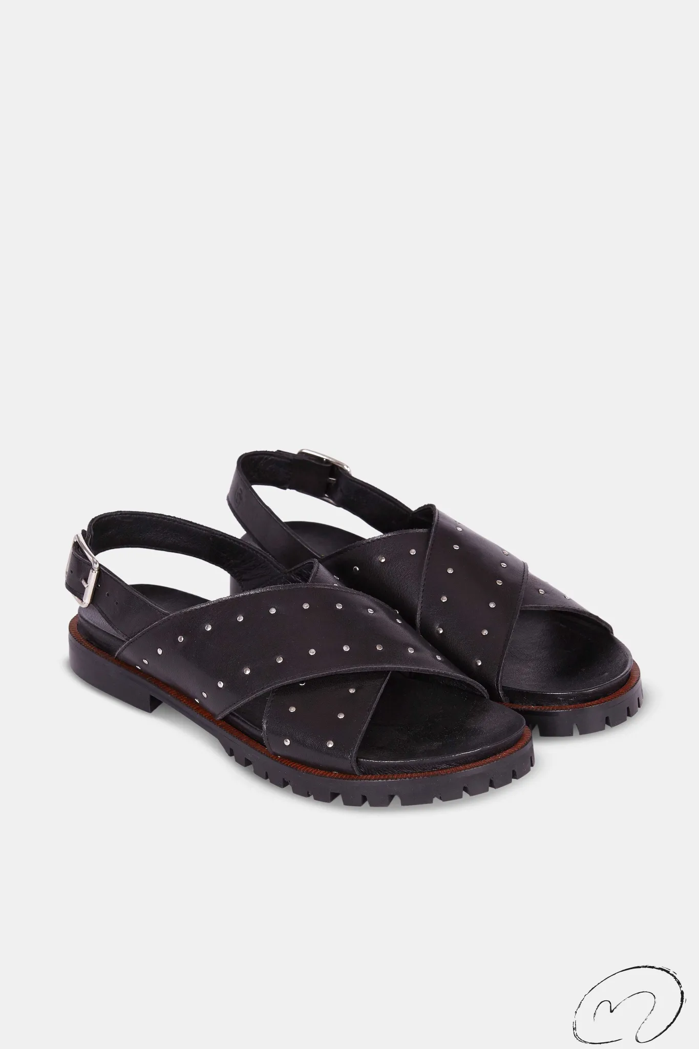 Mujer MICUIR Sandalias Planas-Angie Negro 2Cm