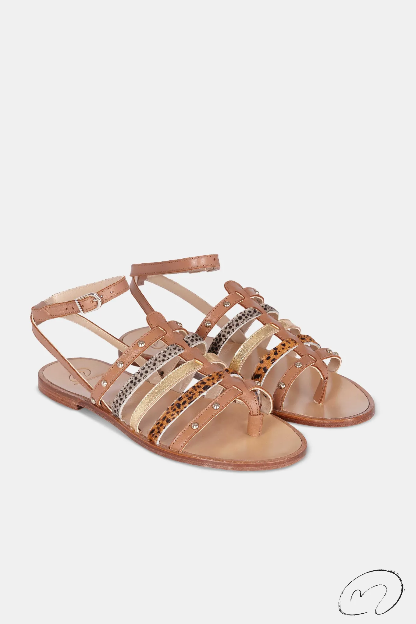 Mujer MICUIR Sandalias Planas-Antibes Combinada