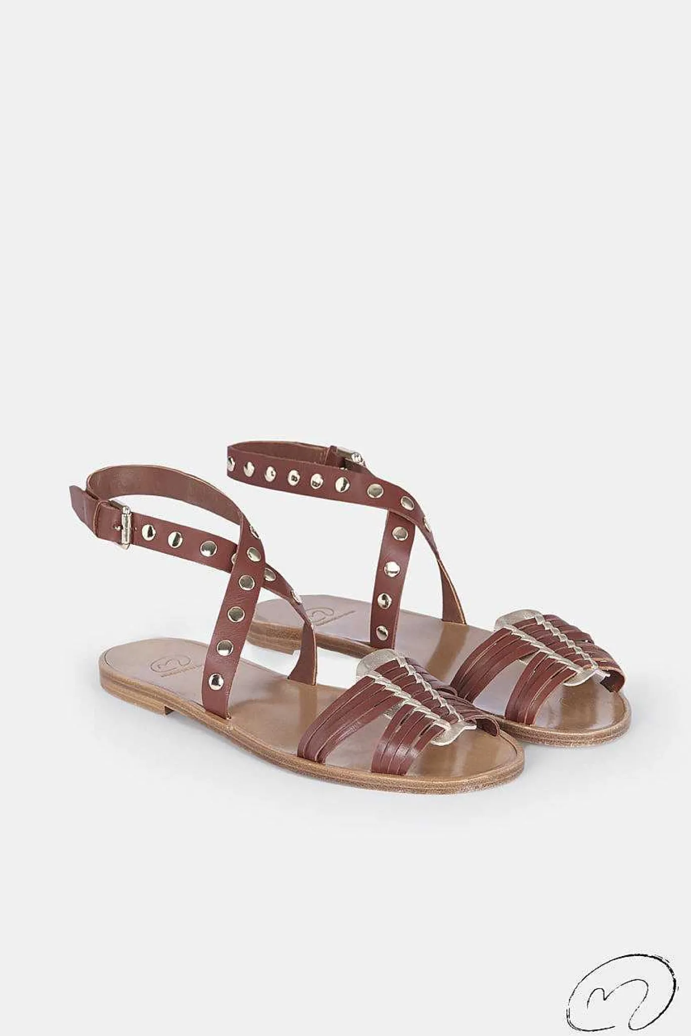 Mujer MICUIR Sandalias Planas-Arcila Cuero
