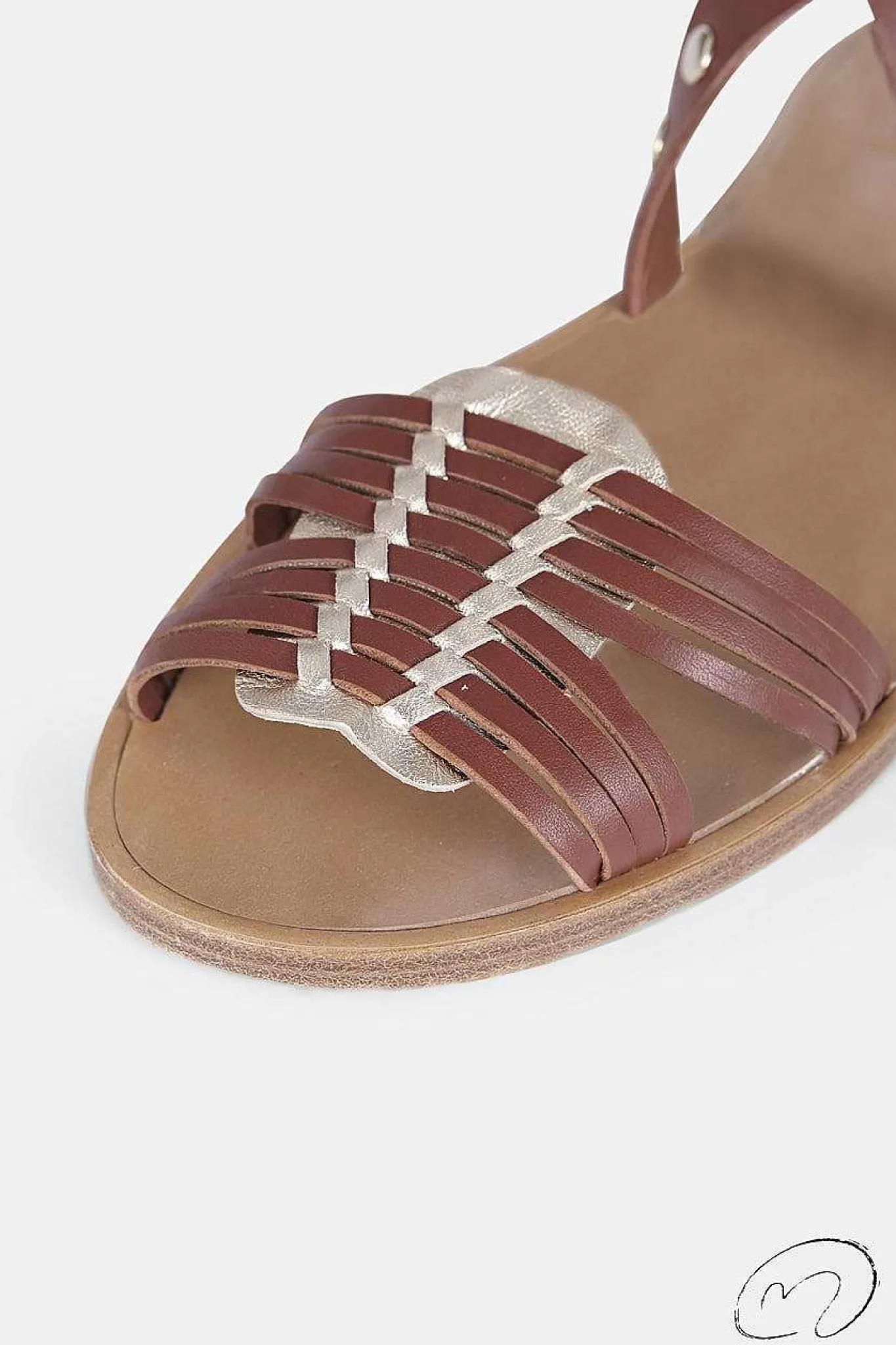Mujer MICUIR Sandalias Planas-Arcila Cuero