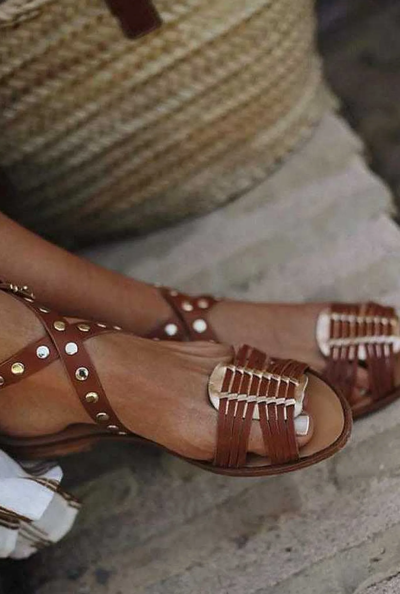 Mujer MICUIR Sandalias Planas-Arcila Cuero