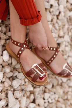 Mujer MICUIR Sandalias Planas-Arcila Cuero