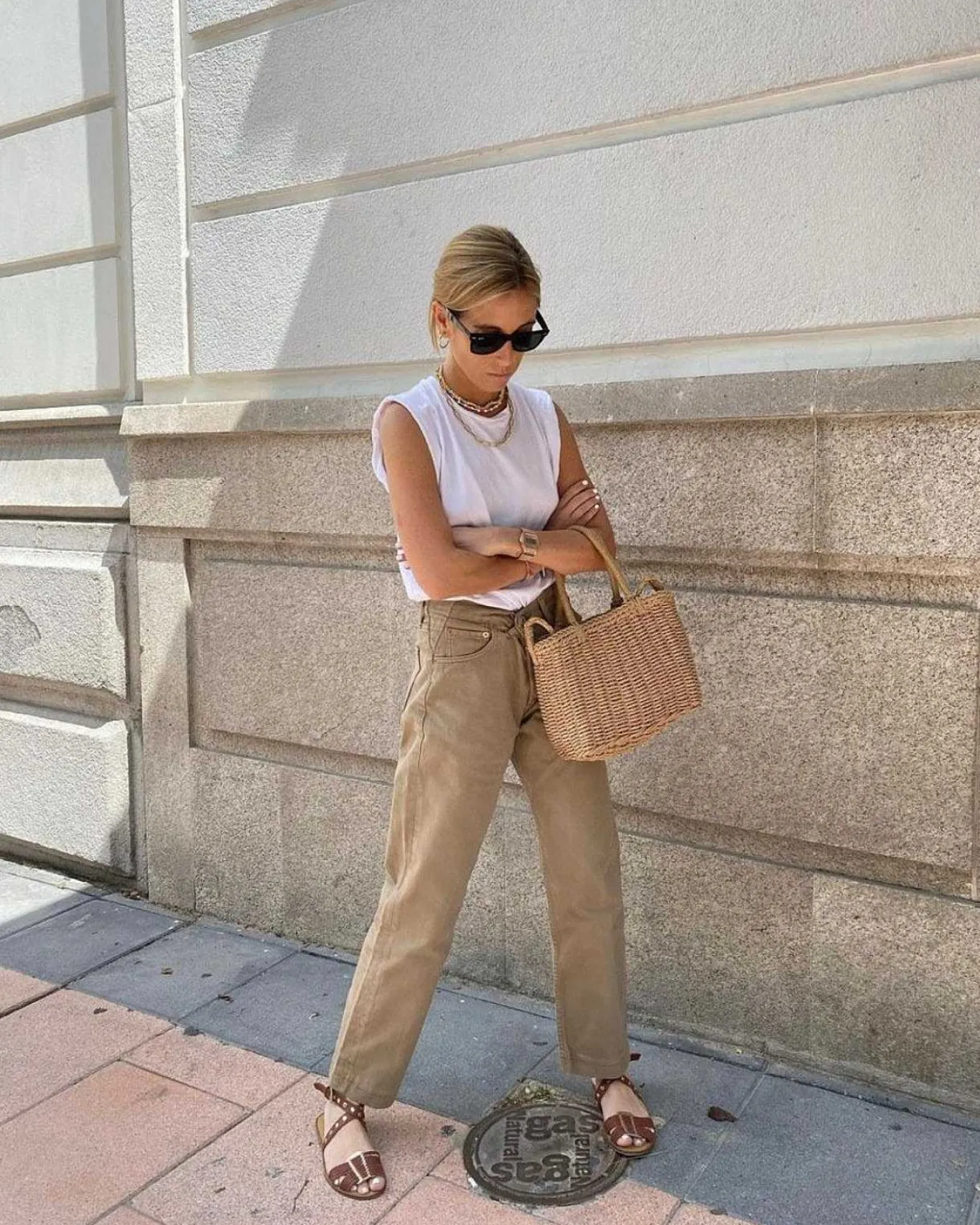 Mujer MICUIR Sandalias Planas-Arcila Cuero