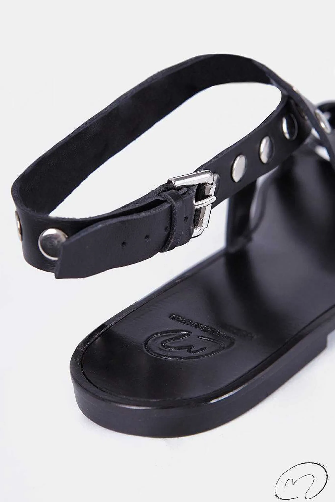 Mujer MICUIR Sandalias Planas-Arcila Negra