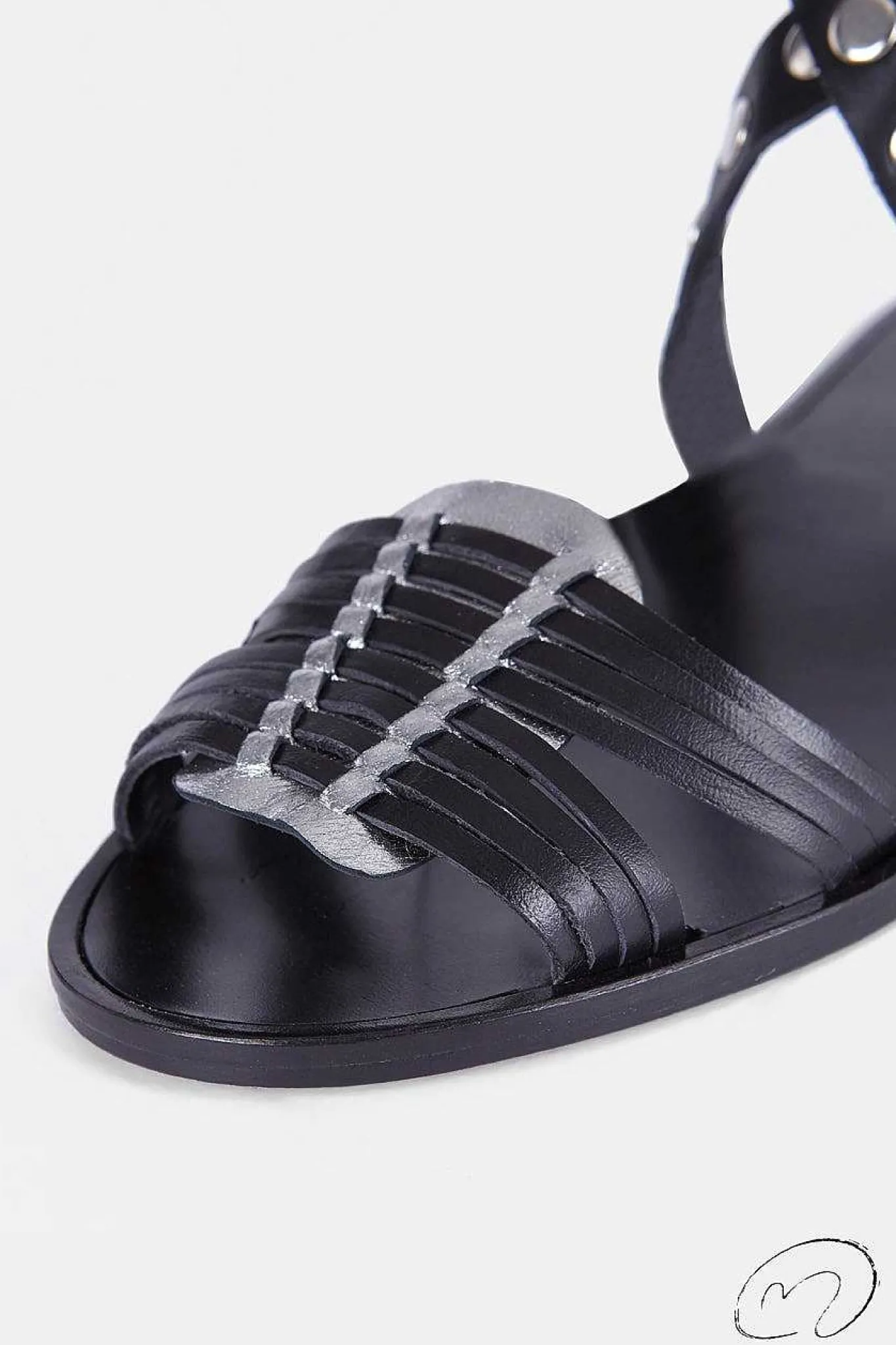 Mujer MICUIR Sandalias Planas-Arcila Negra
