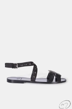 Mujer MICUIR Sandalias Planas-Arcila Negra