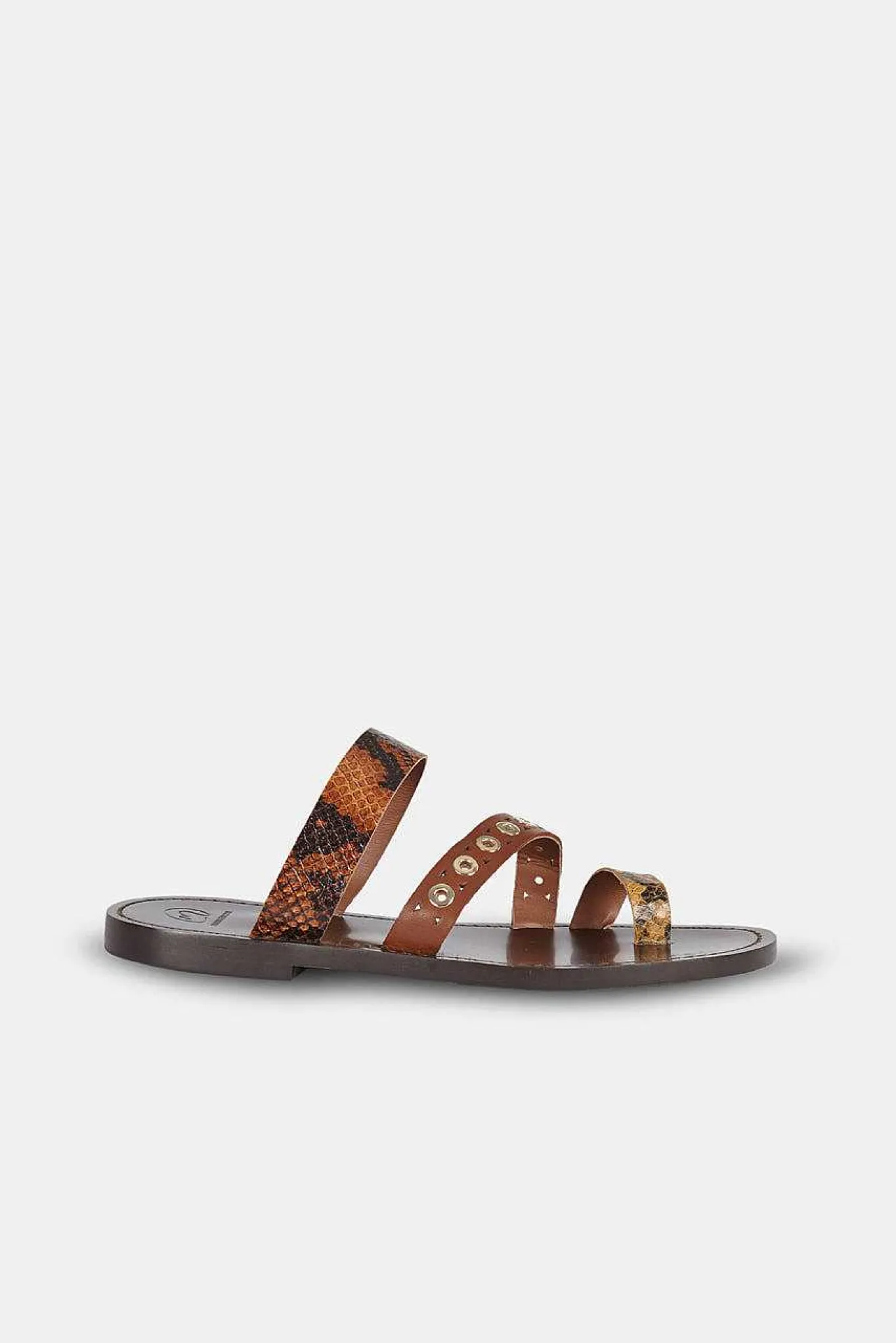 Mujer MICUIR Sandalias Planas-Atenas Marron 1,5Cm