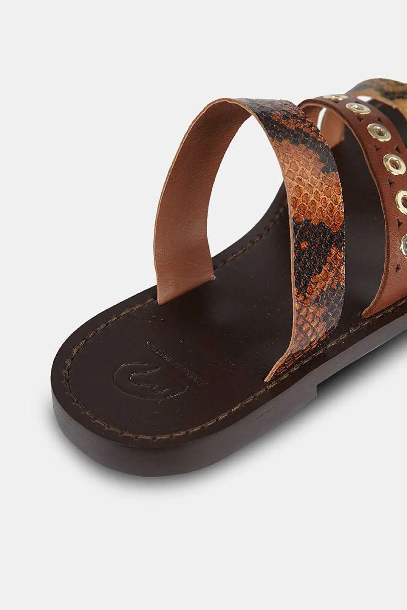 Mujer MICUIR Sandalias Planas-Atenas Marron 1,5Cm