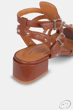 Mujer MICUIR Sandalias Tacón Midi-Belen Cuero 4Cm