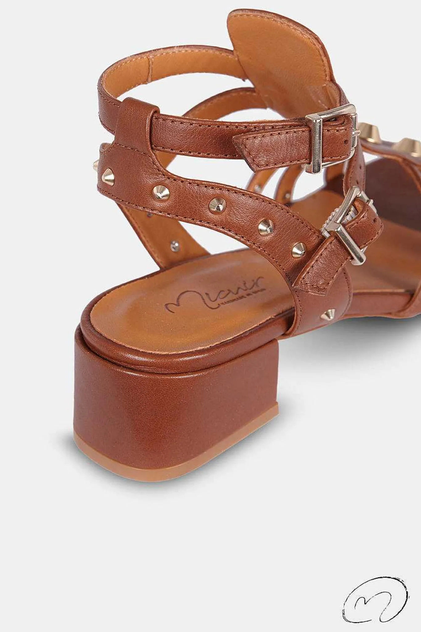 Mujer MICUIR Sandalias Tacón Midi-Belen Cuero 4Cm