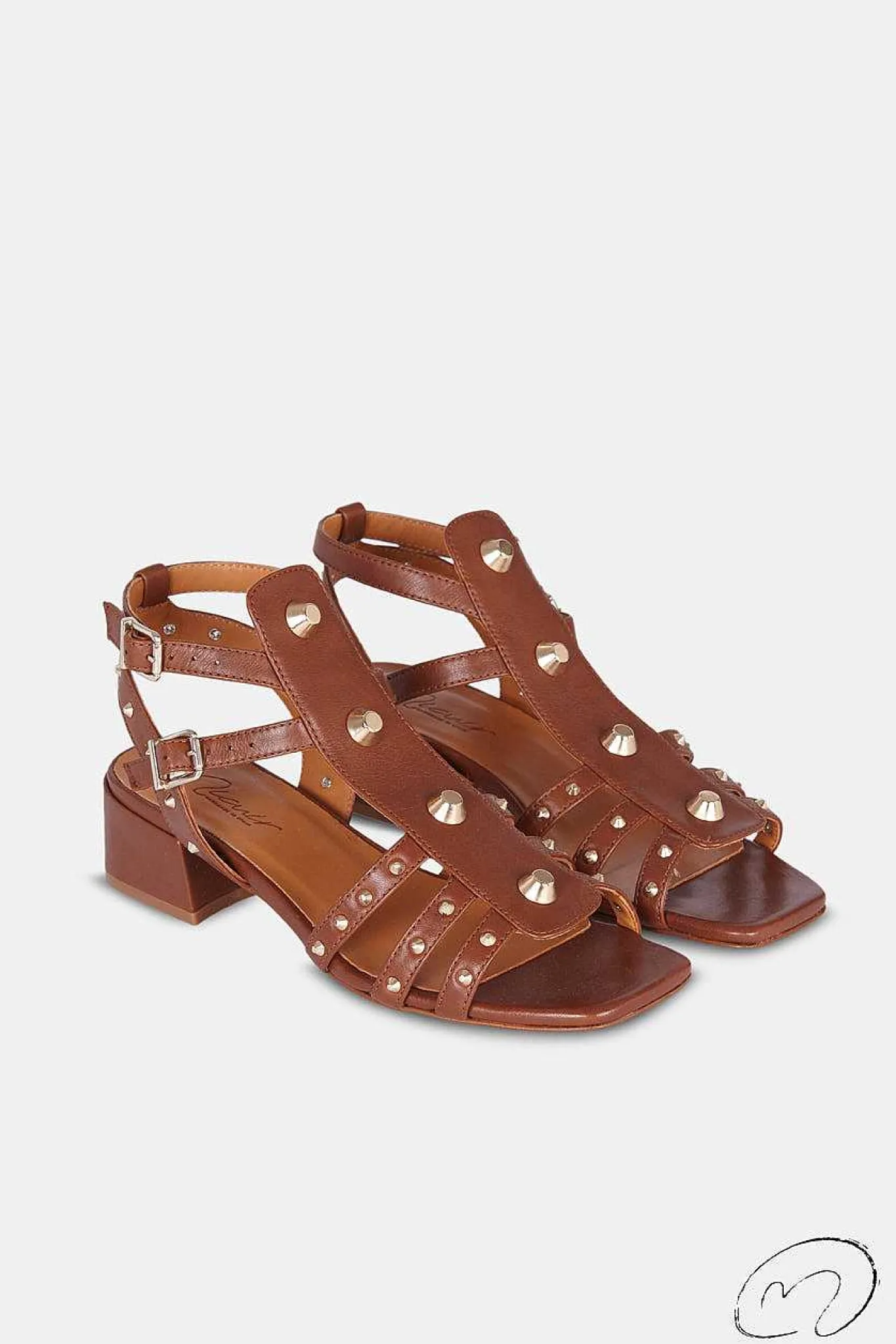 Mujer MICUIR Sandalias Tacón Midi-Belen Cuero 4Cm