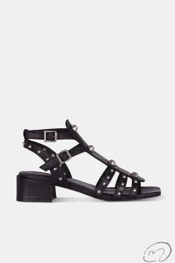 Mujer MICUIR Sandalias Tacón Midi-Belen Negro 4Cm