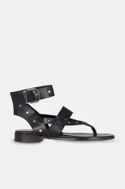 Mujer MICUIR Sandalias Planas-Biarritz Negro 2Cm