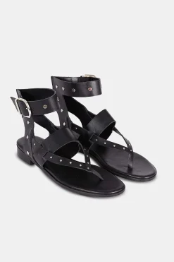 Mujer MICUIR Sandalias Planas-Biarritz Negro 2Cm