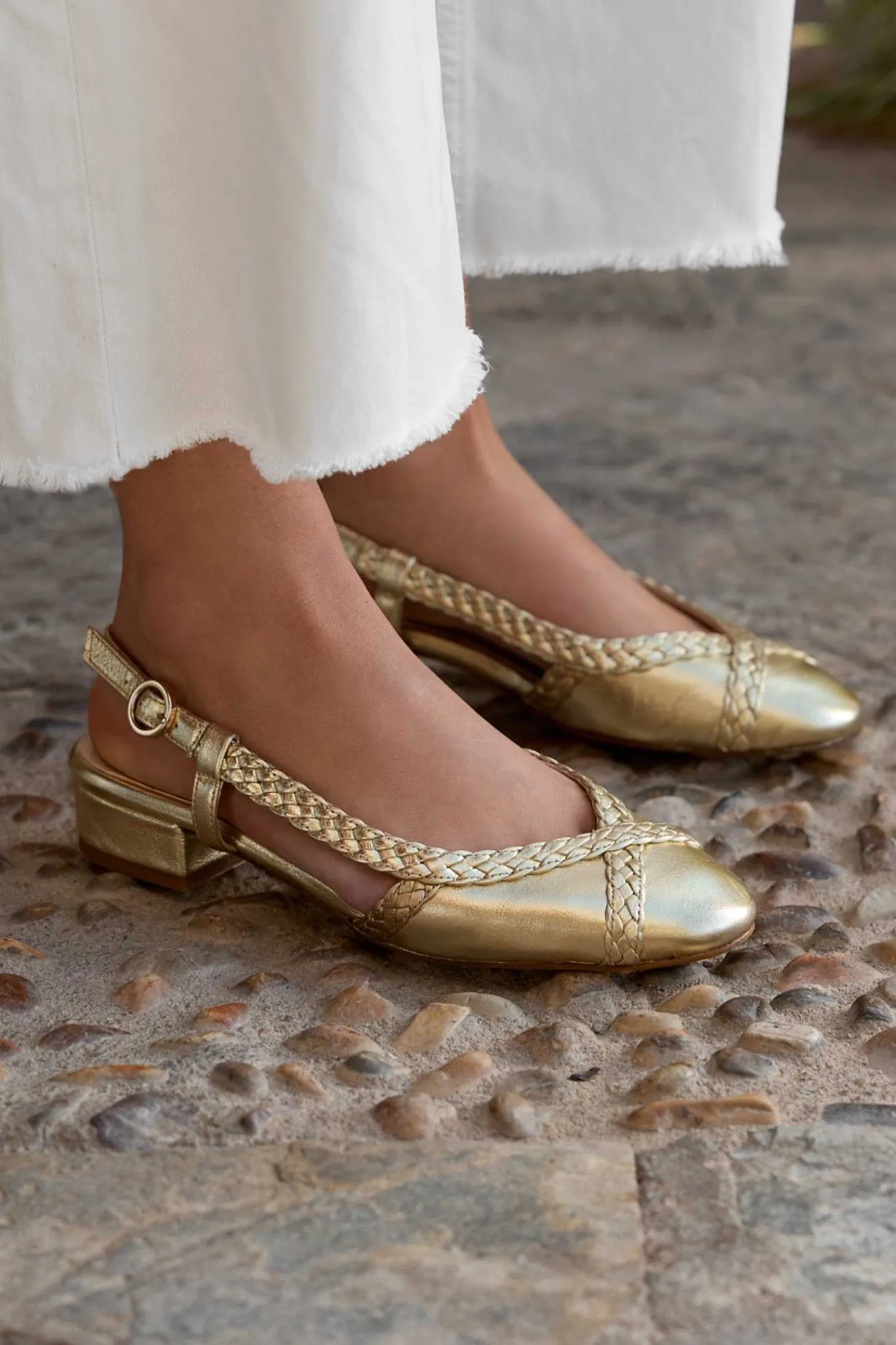 Mujer MICUIR Bailarinas-Bibi Oro 2,5Cm