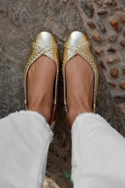 Mujer MICUIR Bailarinas-Bibi Oro 2,5Cm