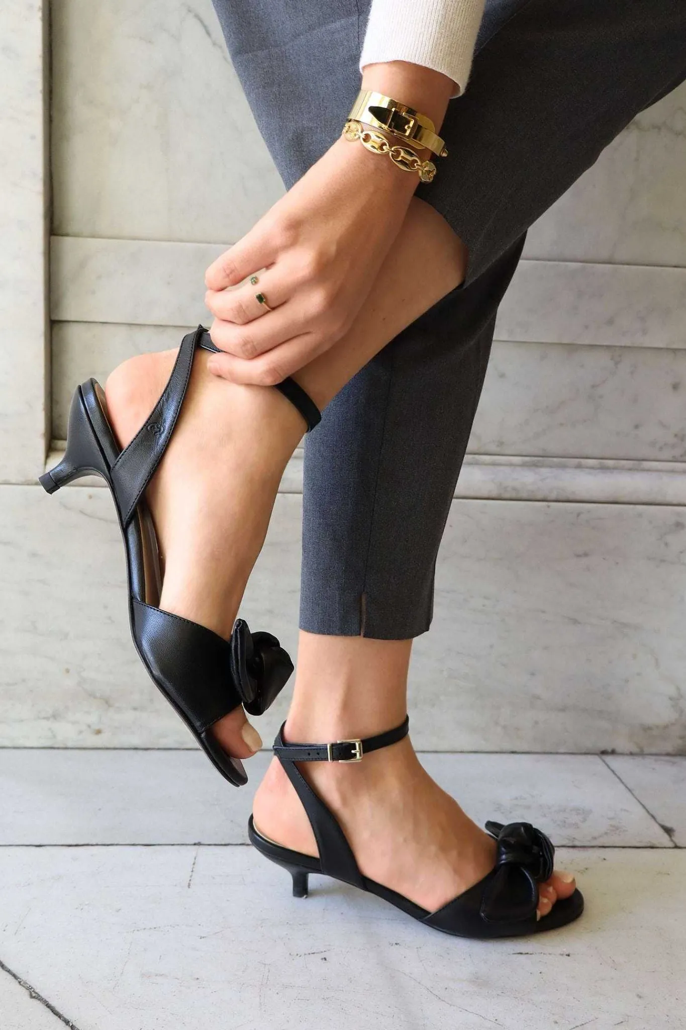 Mujer MICUIR Sandalias Tacón Midi-Blair Negro 5Cm