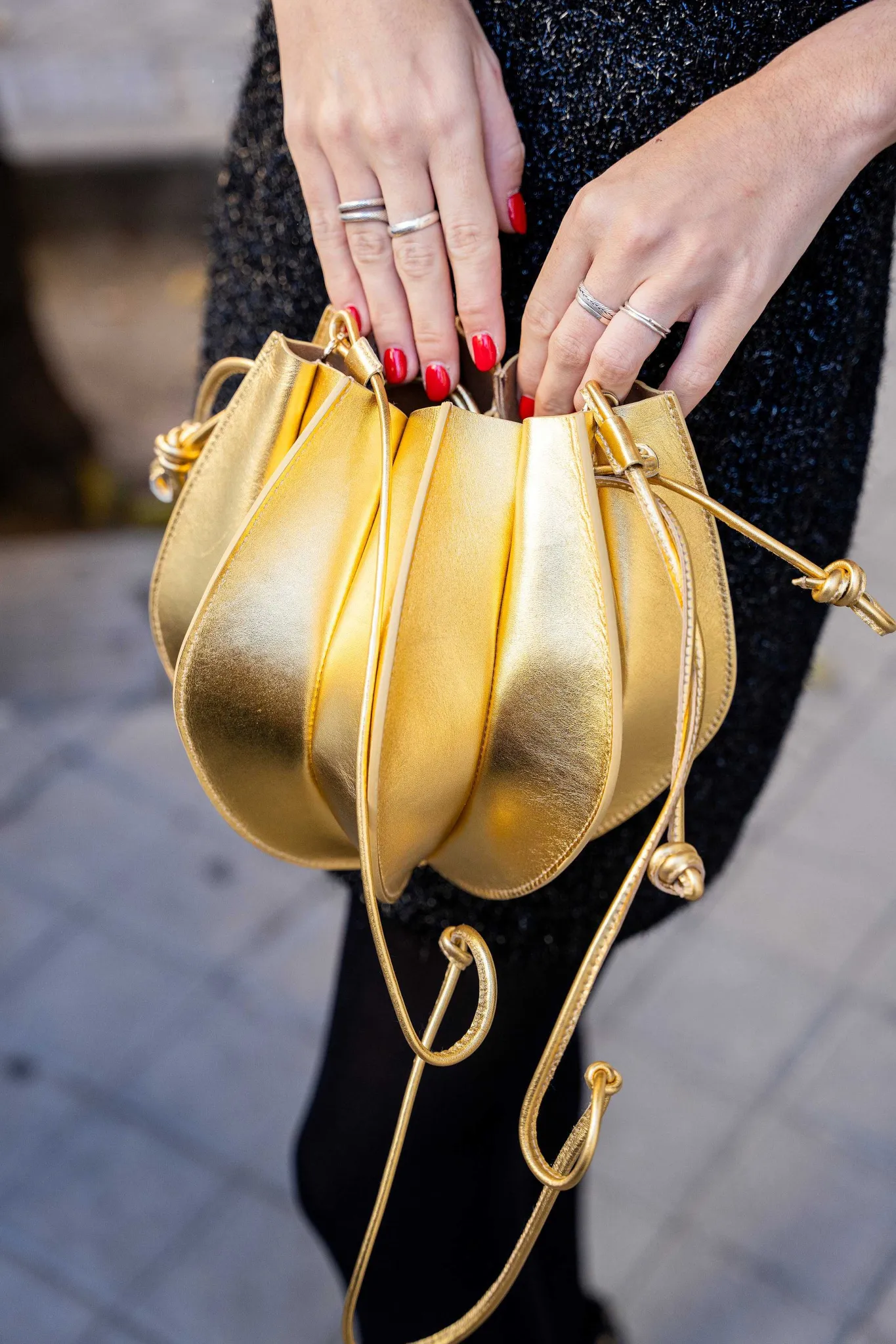 Mujer MICUIR Bolsos Para Eventos-Bolso Dinsum Oro