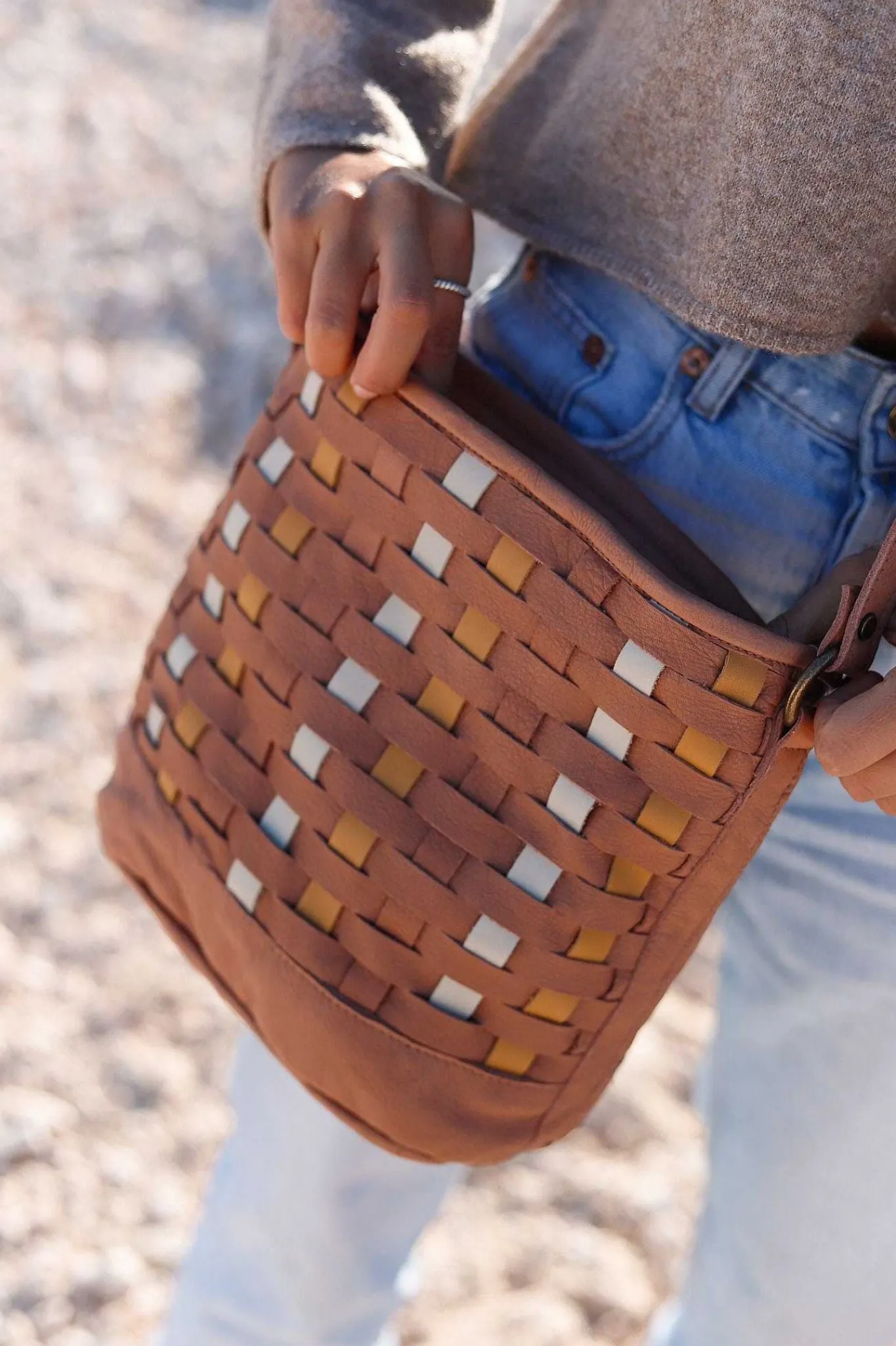 Mujer MICUIR Bolsos Medianos-Bolso Freda Trenzado Rainbow