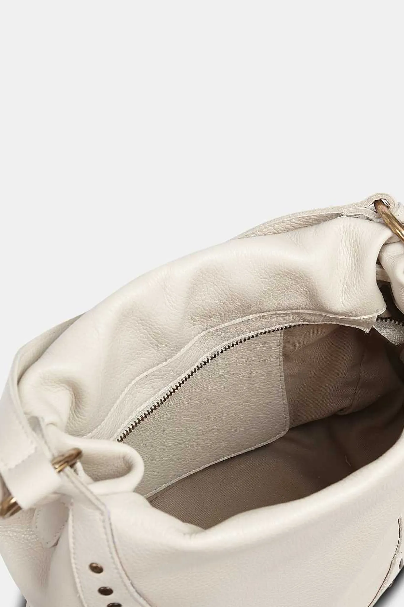 Mujer MICUIR Bolsos Icónicos-Bolso Hobbo Crema
