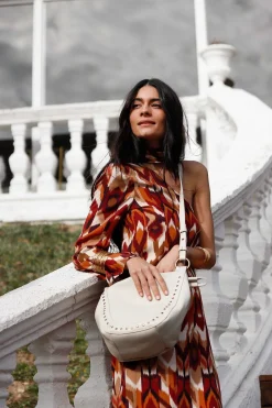 Mujer MICUIR Bolsos Icónicos-Bolso Hobbo Crema