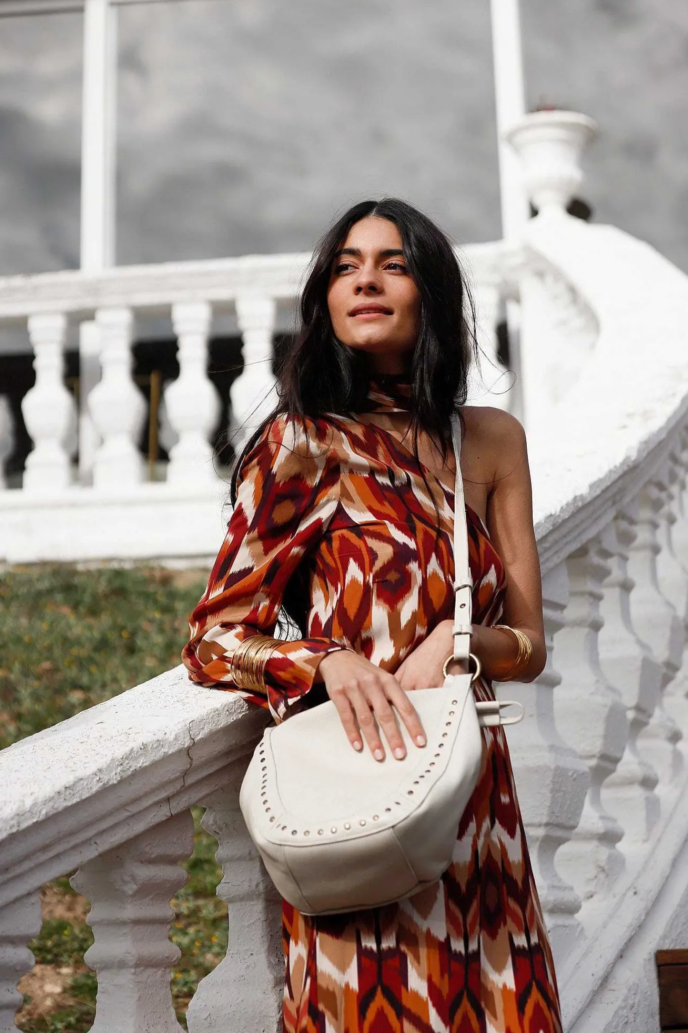 Mujer MICUIR Bolsos Icónicos-Bolso Hobbo Crema