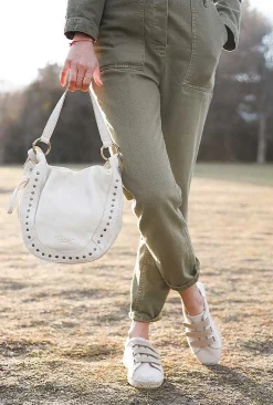 Mujer MICUIR Bolsos Icónicos-Bolso Hobbo Crema