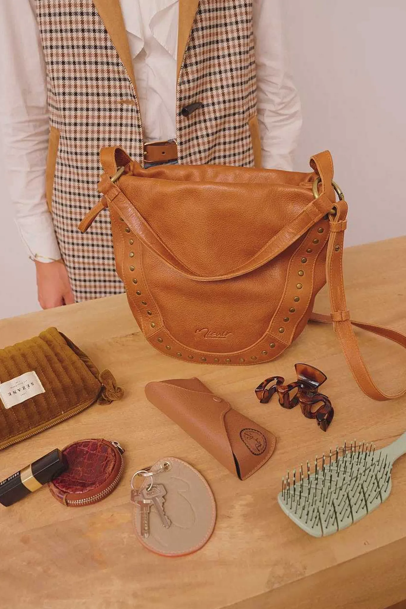 Mujer MICUIR Bolsos Icónicos-Bolso Hobbo Cuero
