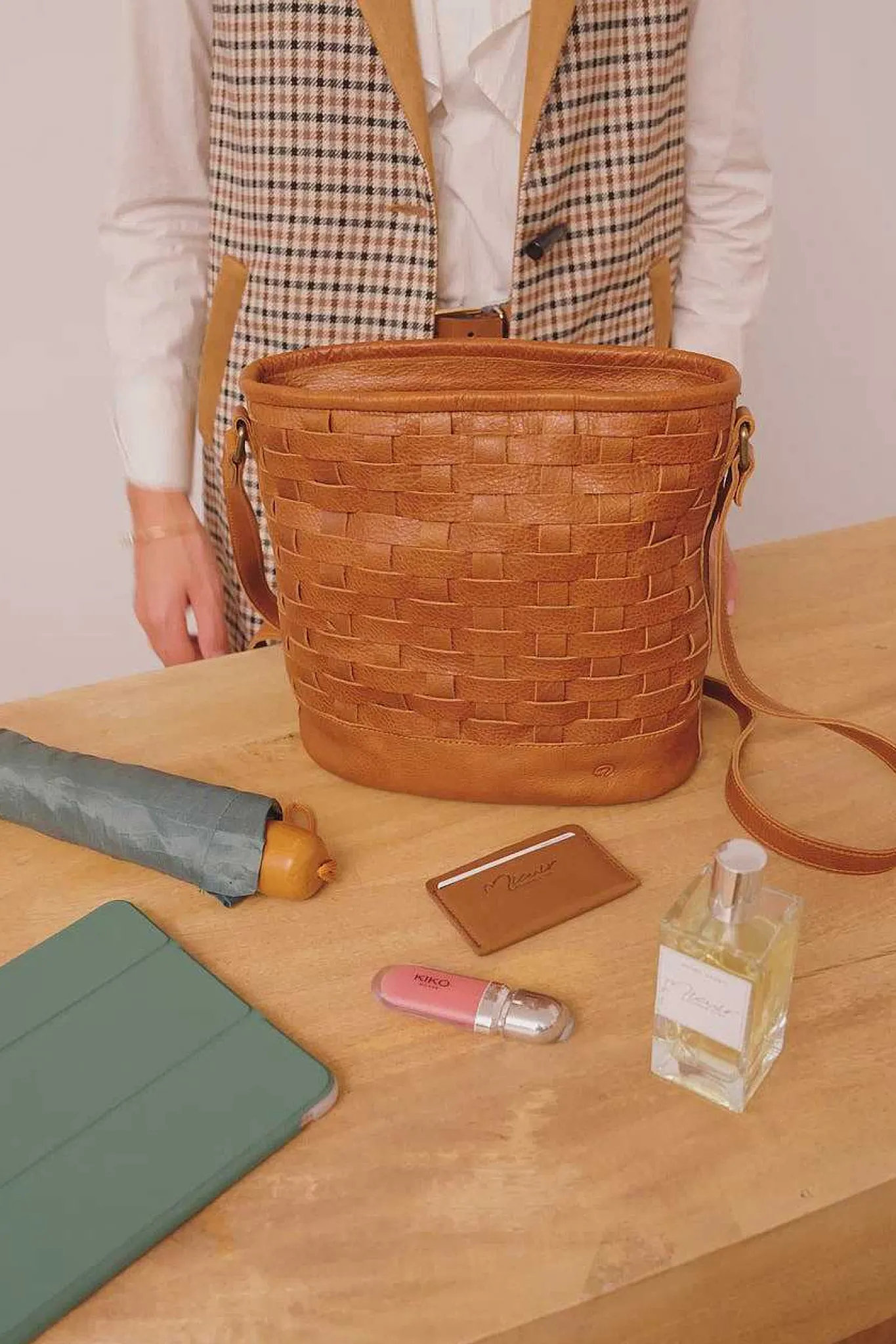 Mujer MICUIR Bolsos Icónicos-Bolso Trenzado Freda Cuero