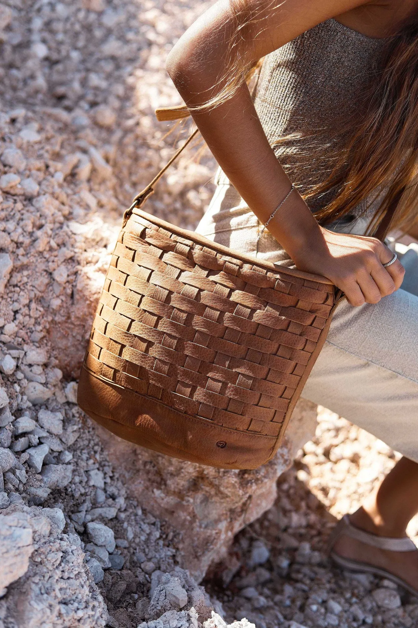 Mujer MICUIR Bolsos Icónicos-Bolso Trenzado Freda Cuero