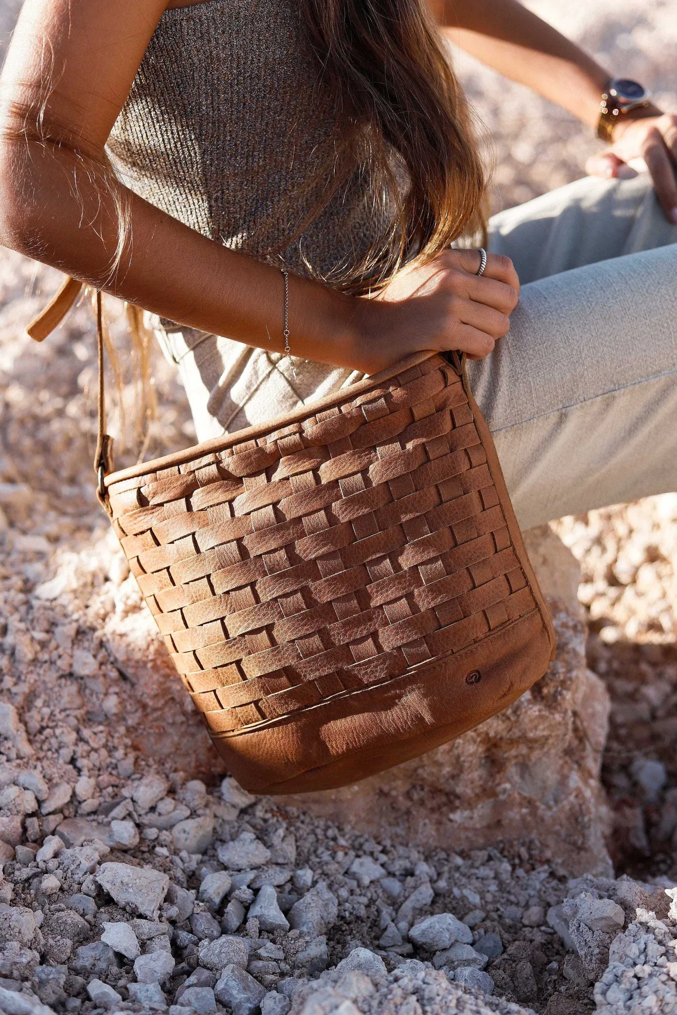 Mujer MICUIR Bolsos Icónicos-Bolso Trenzado Freda Cuero