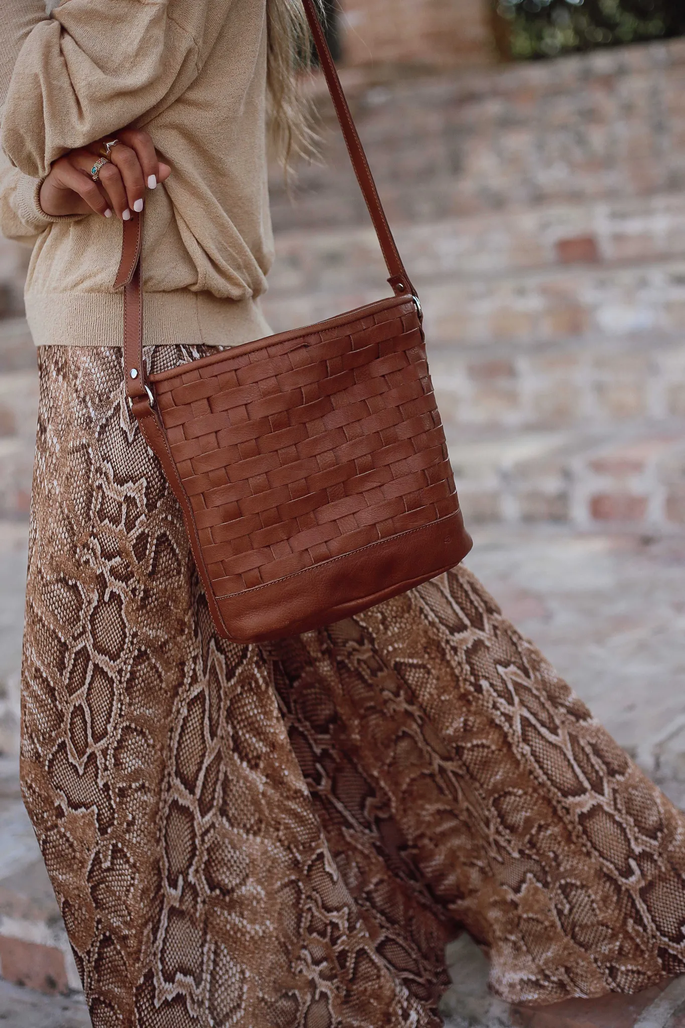 Mujer MICUIR Bolsos Icónicos-Bolso Trenzado Freda Cuero