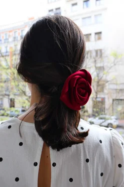 Mujer MICUIR Para El Pelo-Broche Rosa Burdeos
