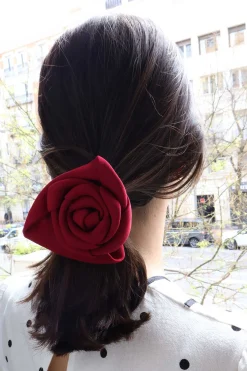 Mujer MICUIR Para El Pelo-Broche Rosa Burdeos