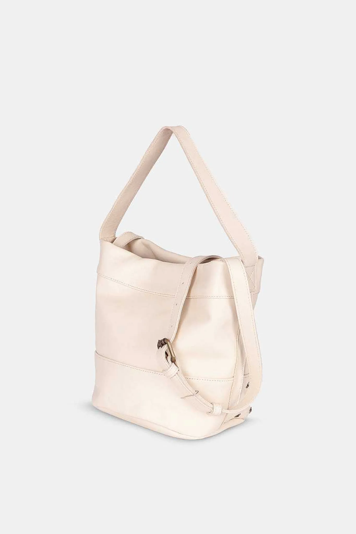 Mujer MICUIR Bolsos Pequeños-Bucket Pequeno Crema