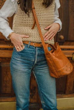 Mujer MICUIR Bolsos Icónicos-Bucket Pequeno Cuero