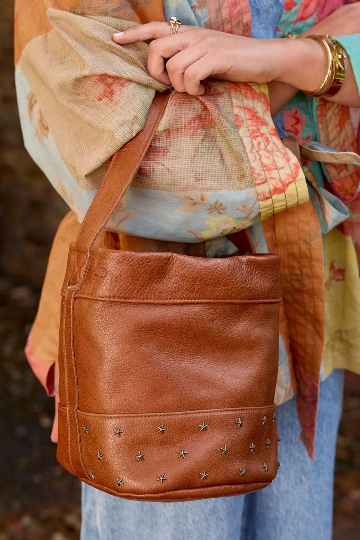Mujer MICUIR Bolsos Icónicos-Bucket Pequeno Cuero