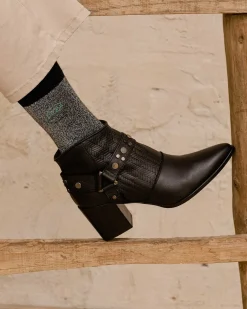 Mujer MICUIR Calcetines-Calcetines Glitter Negro