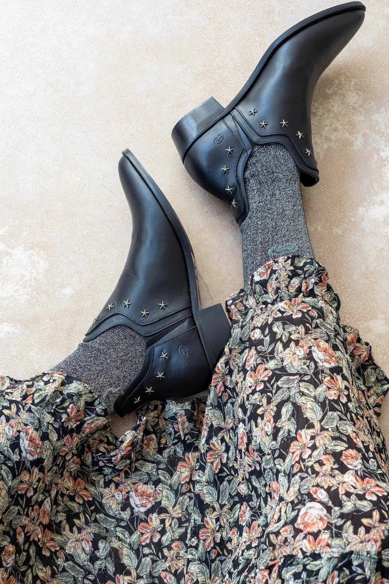 Mujer MICUIR Calcetines-Calcetines Glitter Negro
