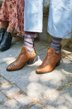 Mujer MICUIR Calcetines-Calcetines Rayas Glitter Granate Y Verde