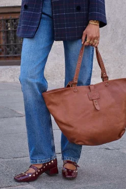 Mujer MICUIR Bolsos Icónicos-Capazo Cuero