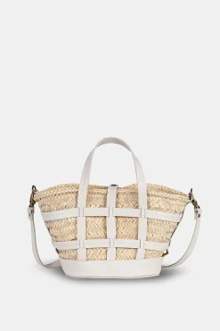 Mujer MICUIR Bolsos Medianos-Capazo Formentera Pequeno Crema