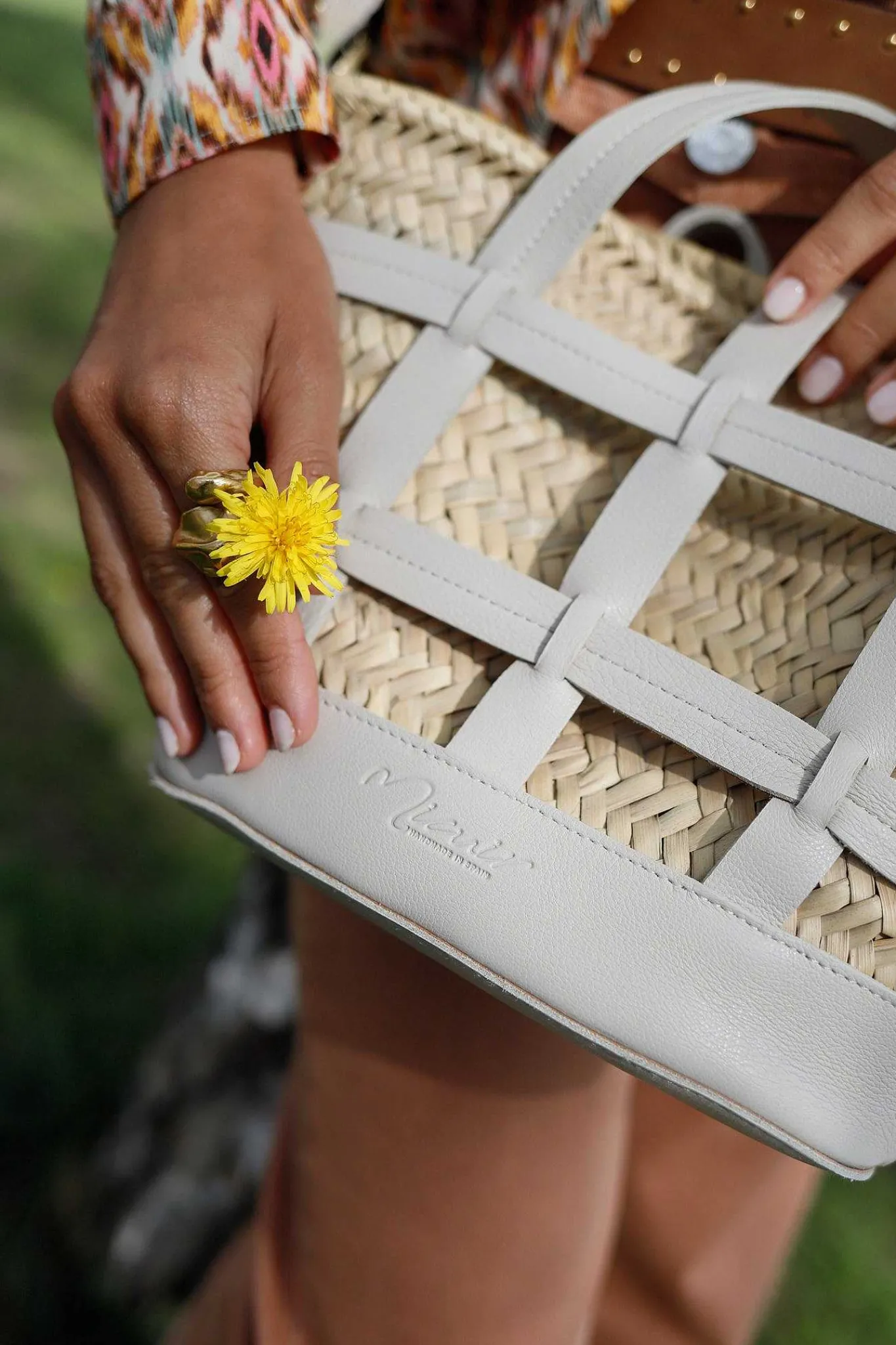 Mujer MICUIR Bolsos Medianos-Capazo Formentera Pequeno Crema