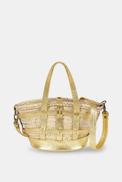 Mujer MICUIR Bolsos Medianos-Capazo Formentera Pequeno Oro