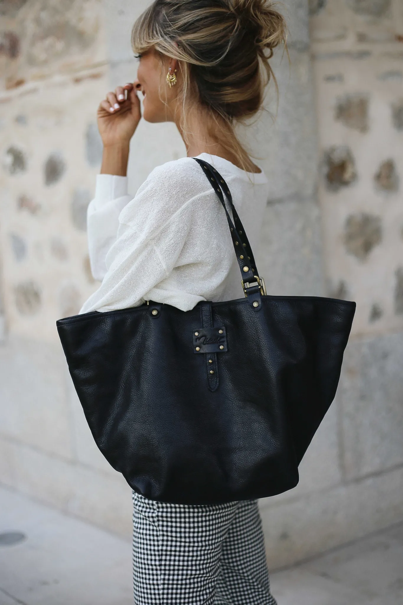 Mujer MICUIR Bolsos Icónicos-Capazo Negro