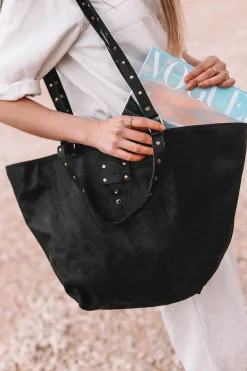 Mujer MICUIR Bolsos Icónicos-Capazo Negro