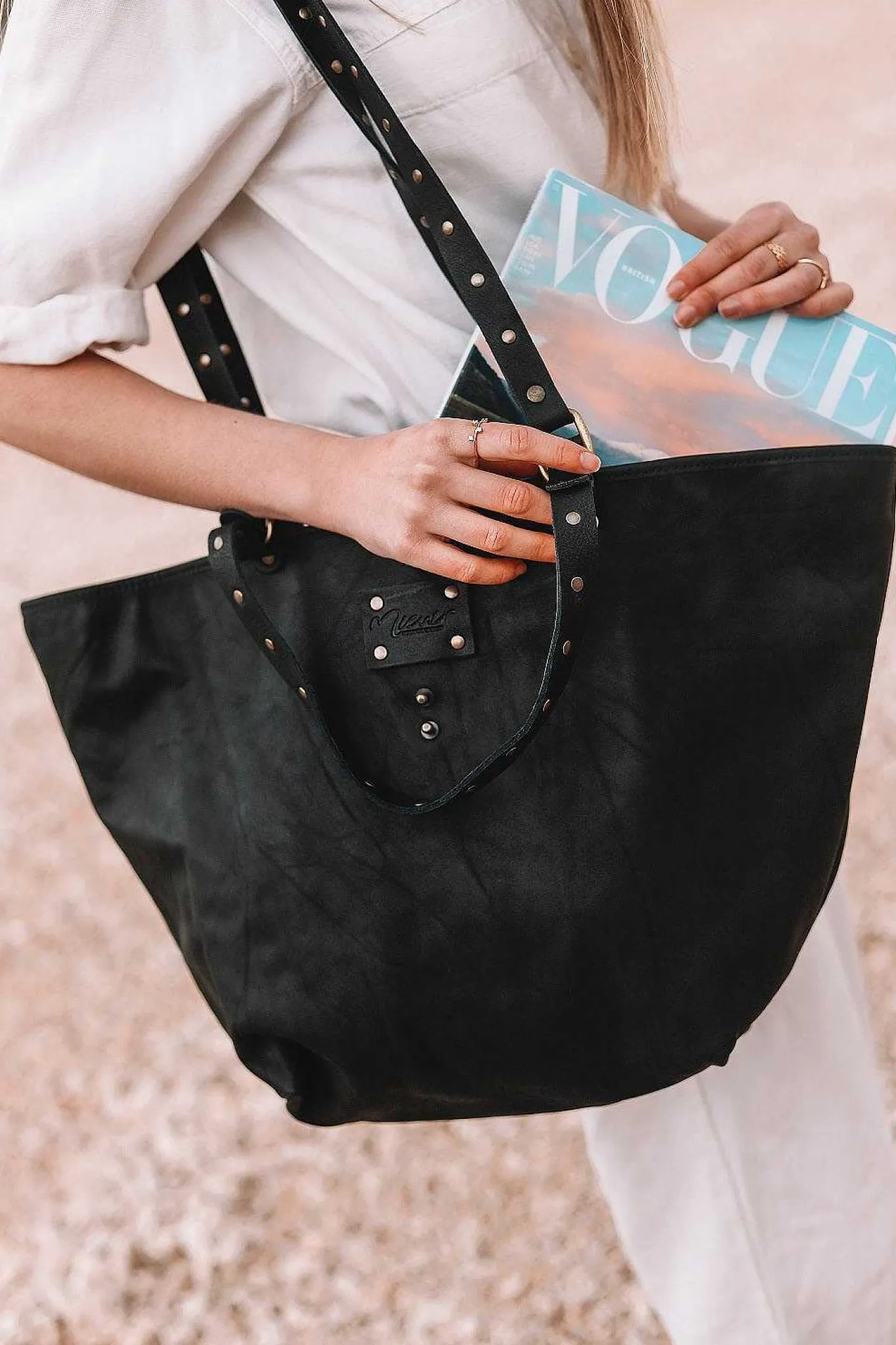 Mujer MICUIR Bolsos Icónicos-Capazo Negro